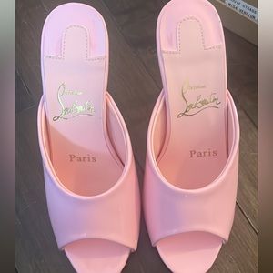 Vintage pink dolly sandal heels